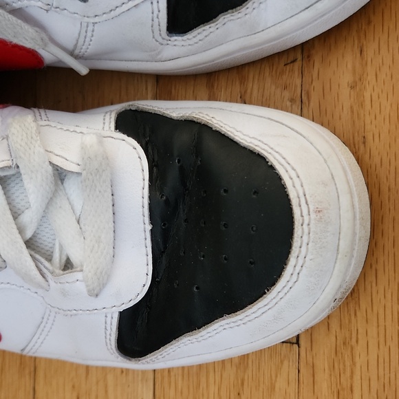 Nike Court Borough Mid 2, size 5Y, white/black/university red - Picture 7 of 16